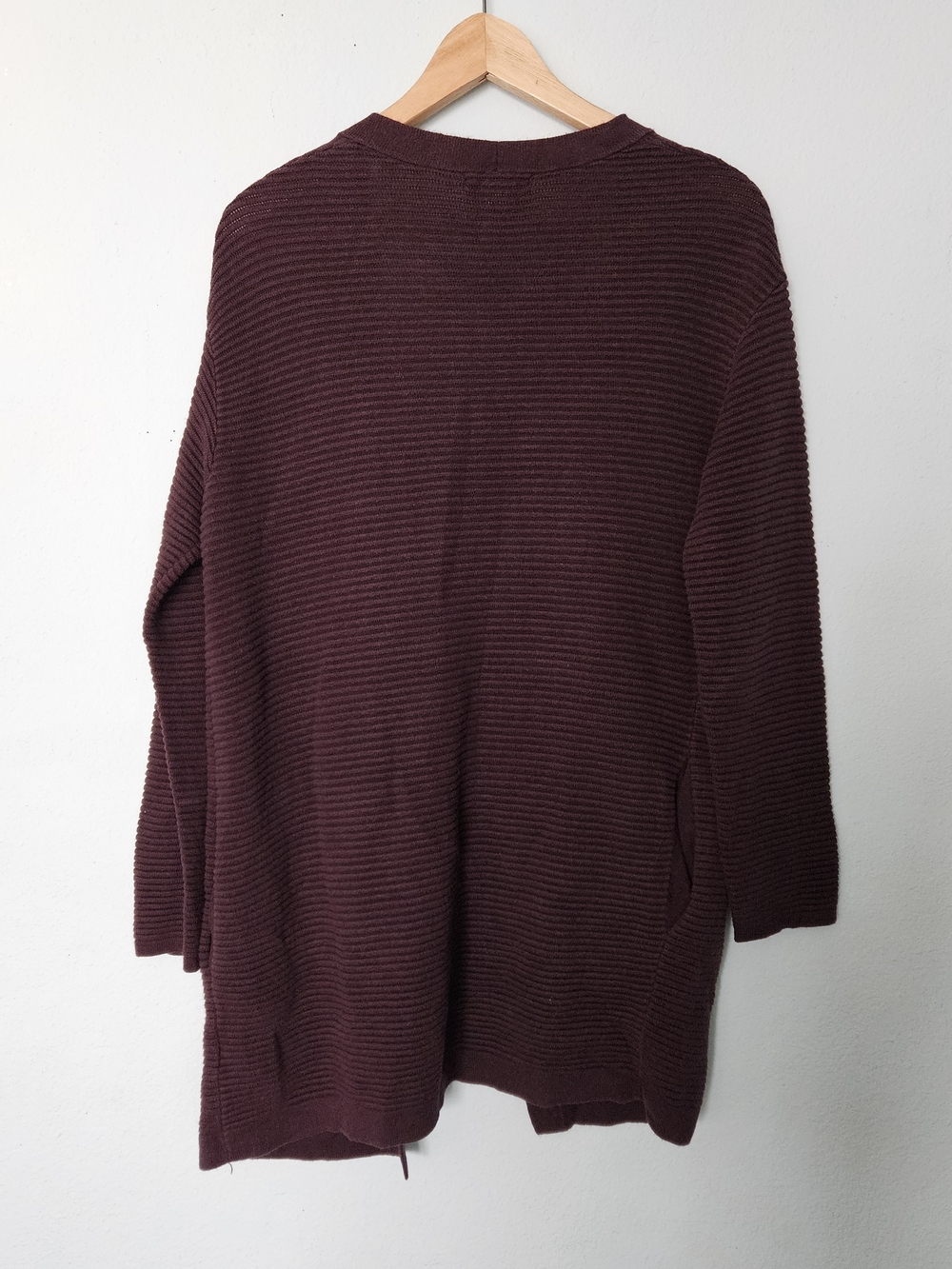 H&M Plum Ribbed Open-Front Cardigan - Picture 4 of 6